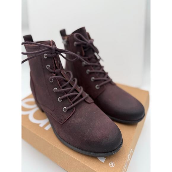 Earth® Dark 600 Red Leather Boots Women's size 10M Janel-QV - Picture 8 of 15